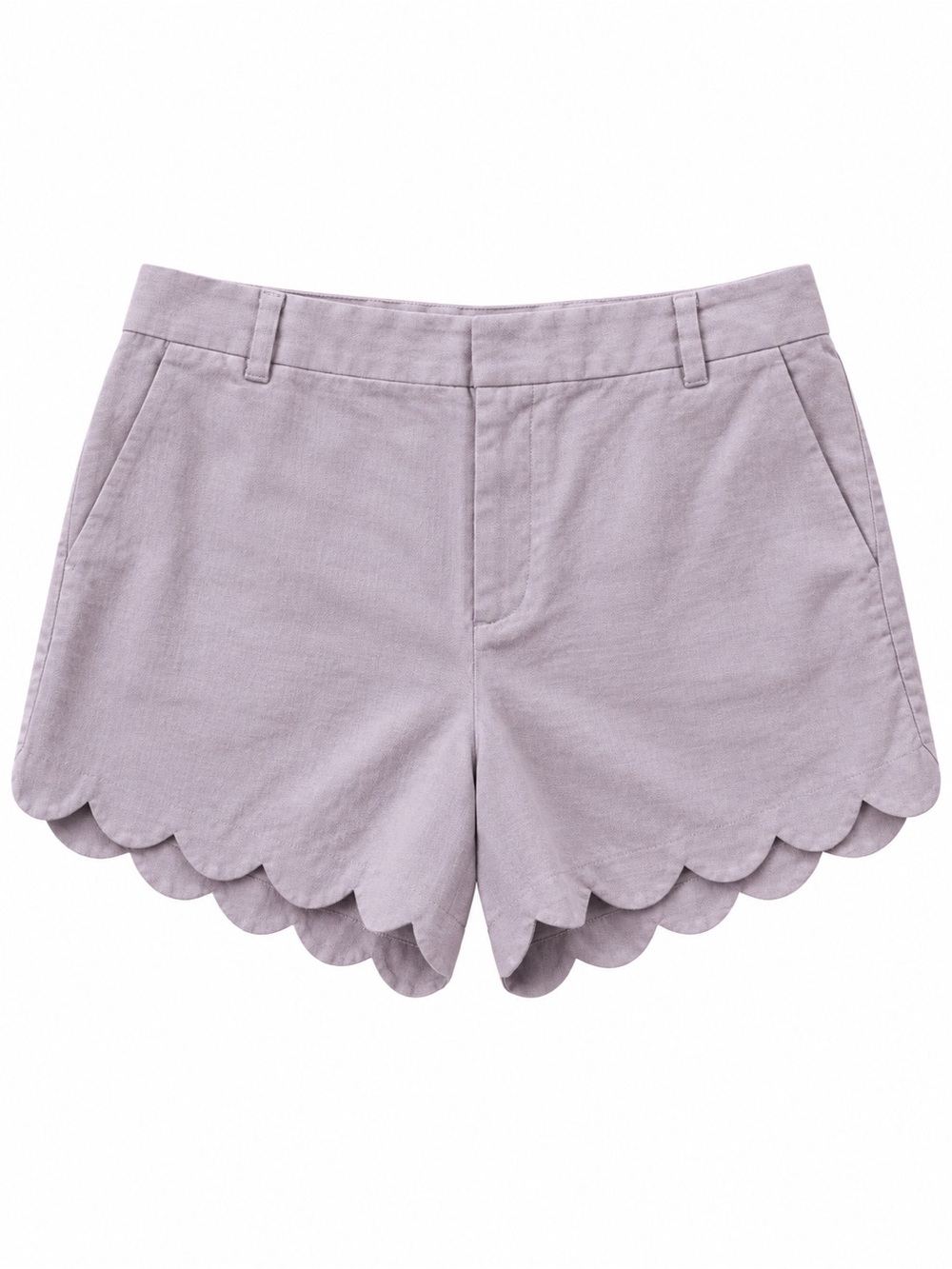 J.Crew Size 14 Scalloped Hem Tailored Shorts Light Lilac